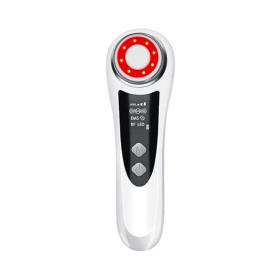 RF & EMS Multi Functional Beauty Devices With Red Blue Light Therapy, Deep Cleansing On Skin Care Tools (Color: White)